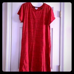Red Heathered Carly Dress